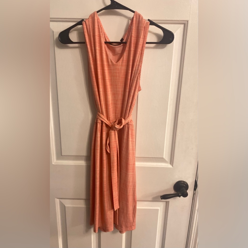 Apt. 9 Coral Midi Dress with Waist Tie